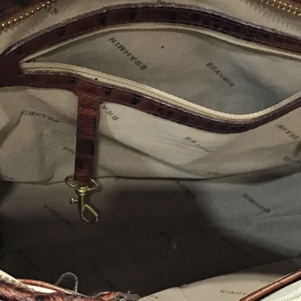 Women’s Brahmin Melbourne Satchel Brown Bag